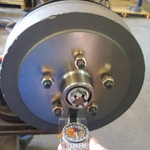 magnetised electric brake drum