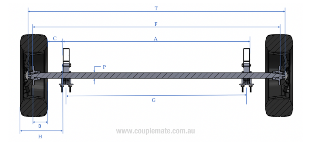 Axle Measurements Couplemate Custom Sizes