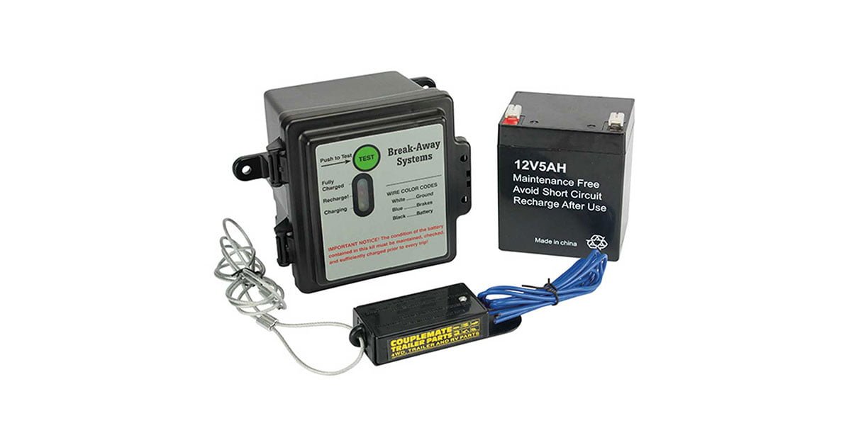 Breakaway Brake Kit Incl 12v/5ah Battery, Switch, Rubber Boot, Battery