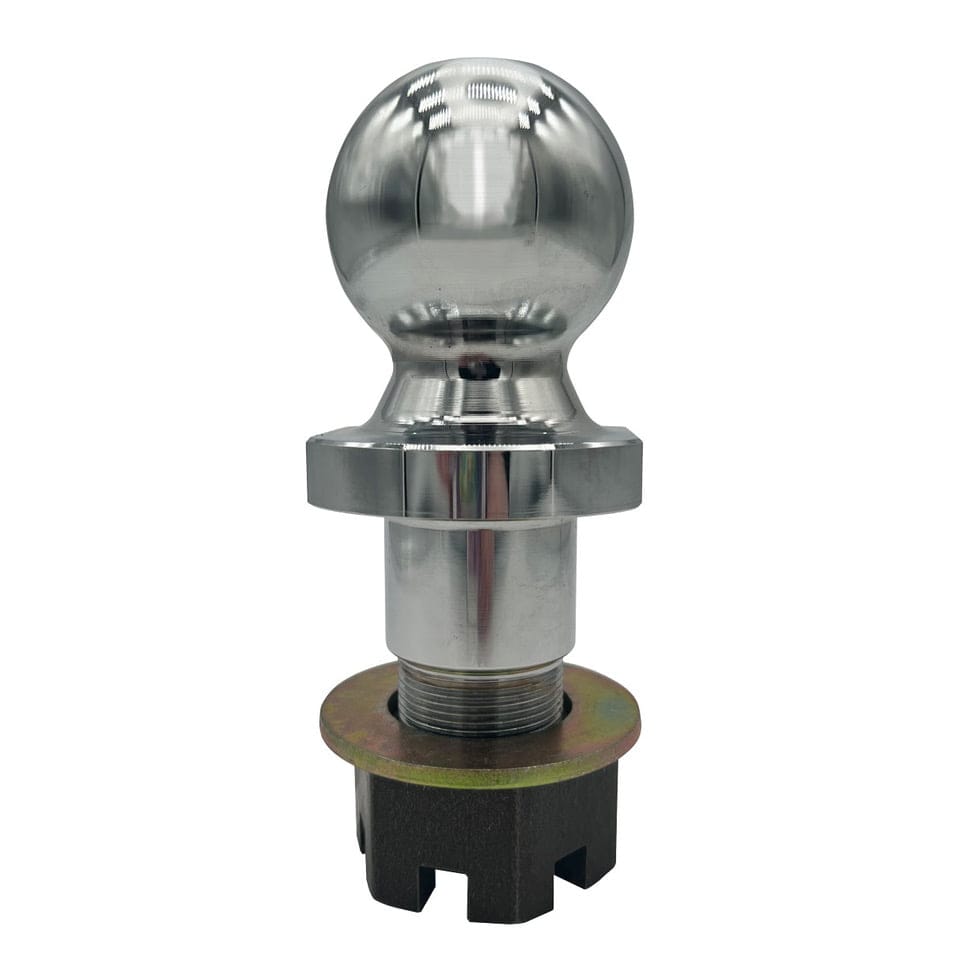 Chrome 3 inch gooseneck tow ball with hardware