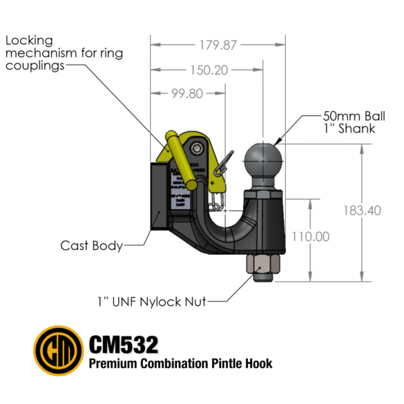 [CM532] Website Drawing Engineering Pintle Hook Combination