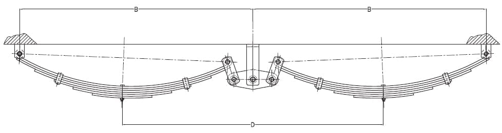 standard tandem hanger centers