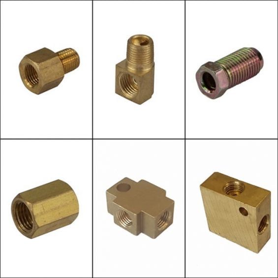 3/8 Brass UNF Hydraulic Hose Fittings to suit Marine Trailers.