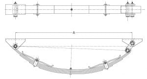 835mm shackle spring