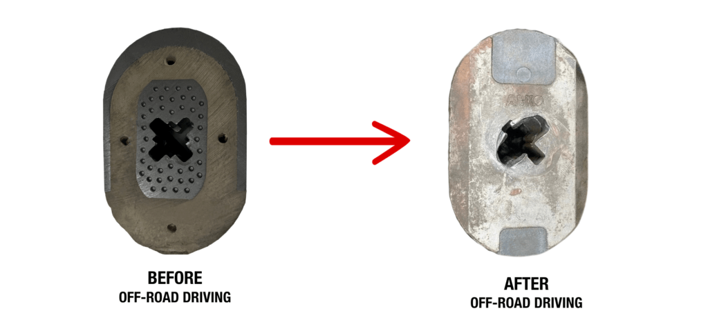 Standard Magnets: Before & After Off-Road Driving comparison
