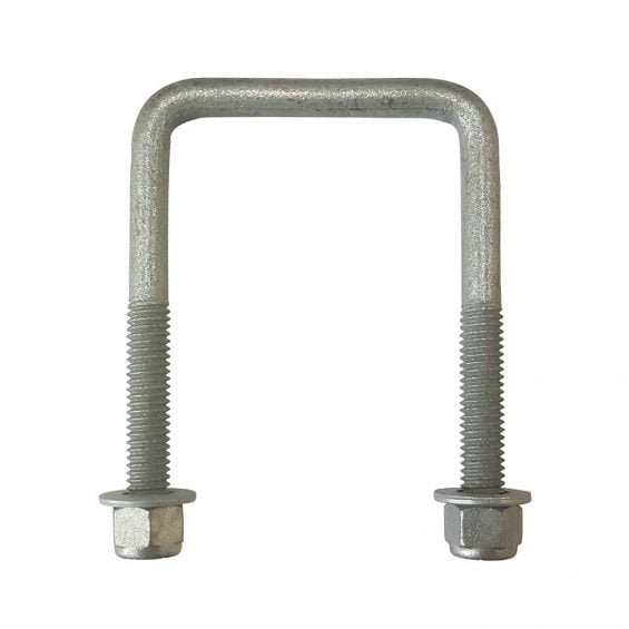 100mm Galvanised U Bolt lengths 75mm to 200mm