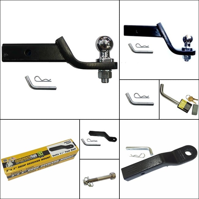 Tow Hitch Receiver Bars to suit 50mm towbars, 50mm Drop,100mm Drop