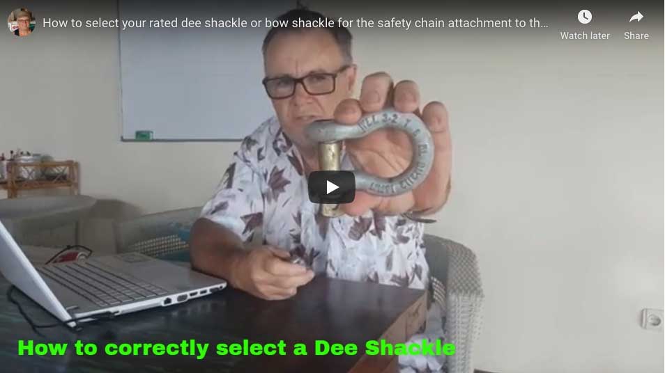Dee shackle and Bow shackles.
