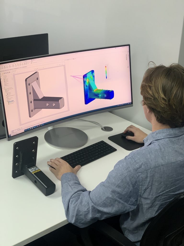 Couplemate Engineer designing and testing Australian Made trailer parts