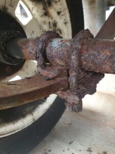 Worn and rusted Ubolts