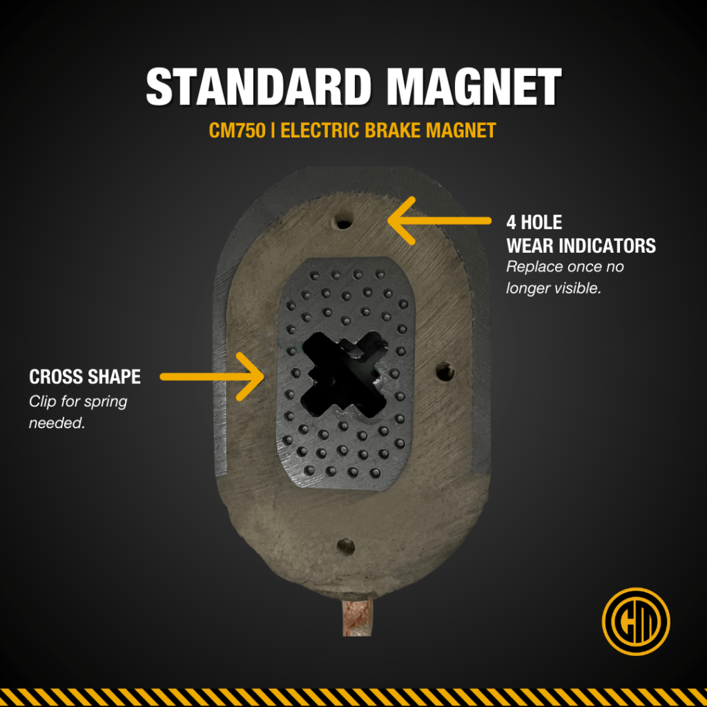 How to tell if your trailer brake magnet is a standard type or an off-road type. 