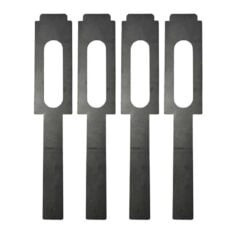 Four piece anti-rattle shim for trailer tow bar stainless steel