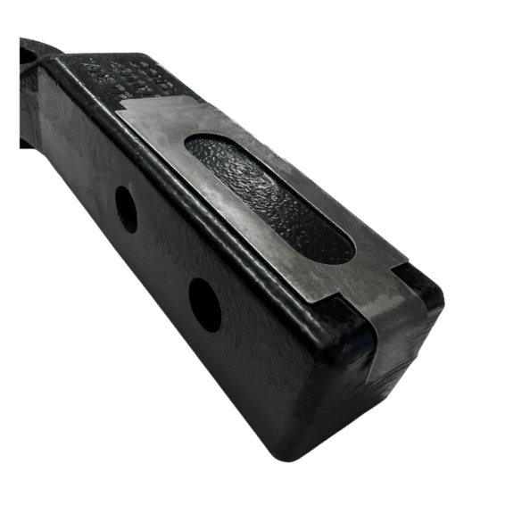 Example image of Shim cut to fit into a tow bar receiver