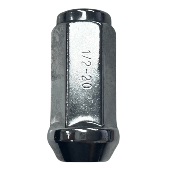 Dome shank nut suit trailer wheel stud 1/2" UNF 20 TPI with chrome finish XL version