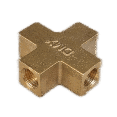 4 Way Brass Hydraulic COnnector