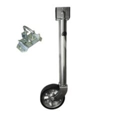 200Mm Heavy Duty Jockey Wheel Side Winding Incl Bracket