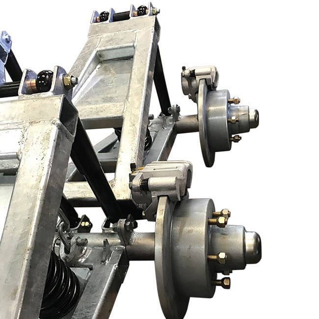Independent Coil Suspension (Hydraulic) - Sl (1250Kg-1450Kg) - 5S L/C (5 X 150Mm) - Galvanised Frame 1 Independent Coil Suspension (Hydraulic) - Sl (1250Kg-1450Kg) - 5S L/C (5 X 150Mm) - Galvanised Frame