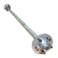 45mm Square Galvanised Unbraked Axle