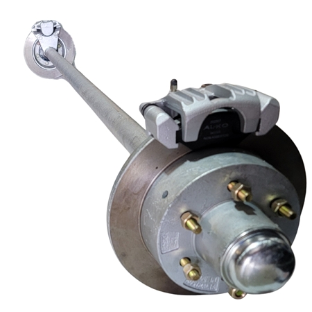 3T Galvanised Hydraulic Disc Braked Axle 1 60Mm Round Galvansied Hydraulic Braked Axle