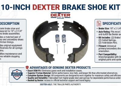 Dexter Electric Brake Shoe Kit XK71-047-00
